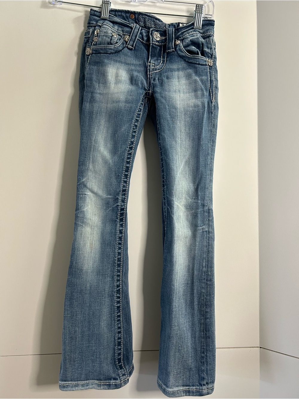 Miss Me Girls Womens's  Light Blue Flared Jeans Size 7